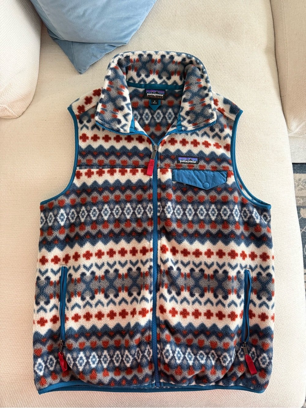 Patagonia Men’s Synchilla Vest in Aztec Print